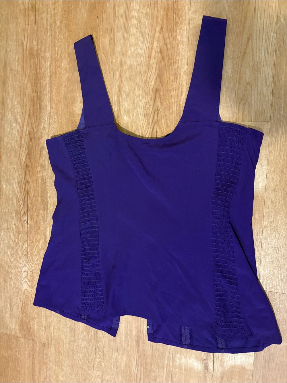 Nanette Lepore purple silk clasp bustier top - Picture 4 of 5